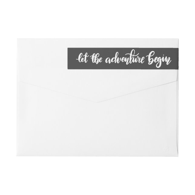 Let The Adventure Begin Handwritten | Graduate Wrap Around Label (Back)