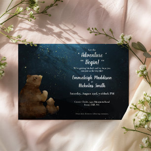 Let the Adventure Begin Informal Evening Wedding Invitation