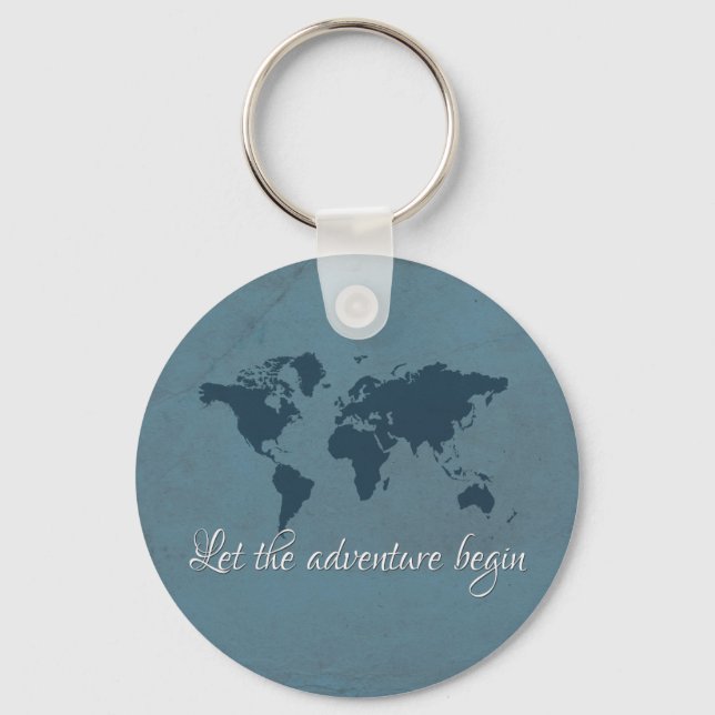 Let the adventure begin keychain (Front)