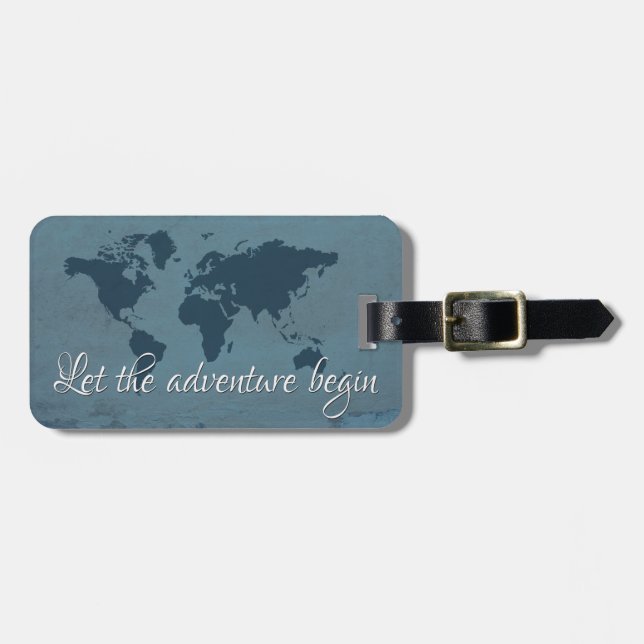 Let the adventure begin luggage tag (Front Horizontal)