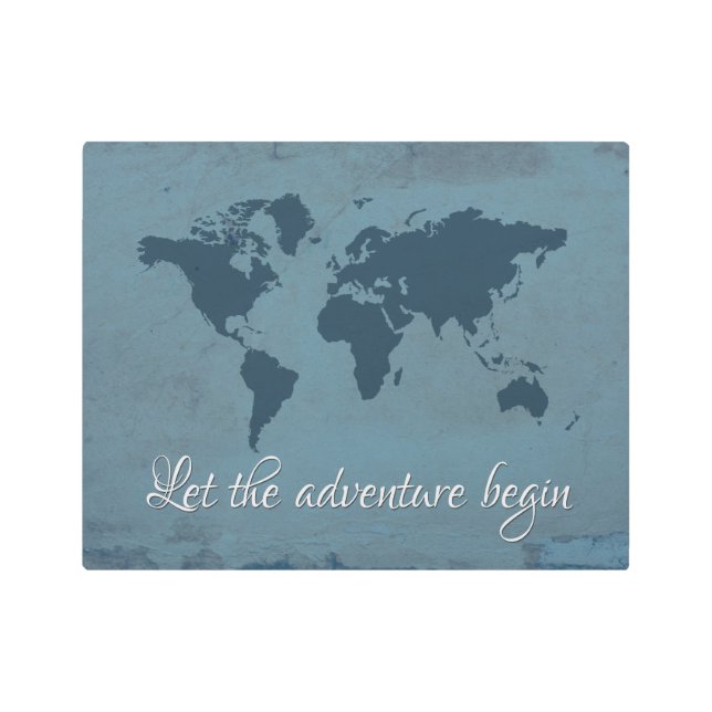 Let the adventure begin metal print (Front)