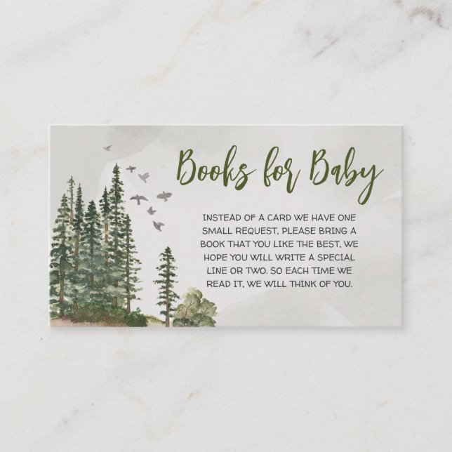 Let the Adventure Begin Mountain Books for Baby Enclosure Card (Front)