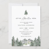 Let The Adventure Begin Mountain Boy Baby Shower Invitation (Front)