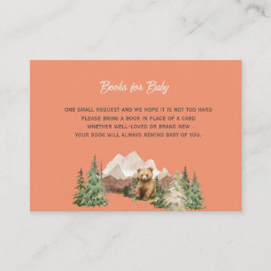 Let the Adventure Begin Mountain Rust Baby Shower Enclosure Card