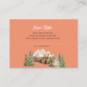 Let the Adventure Begin Mountain Rust Baby Shower Enclosure Card