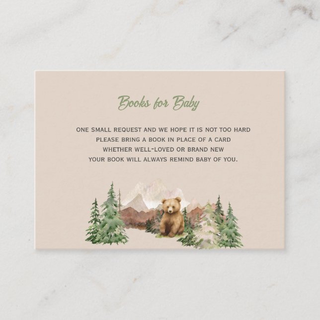 Let the Adventure Begin Mountain Sage Baby Shower  Enclosure Card (Front)