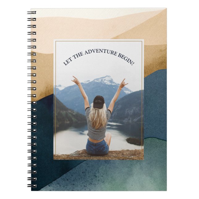 Let the Adventure Begin Mountains Photo Notebook (Front)