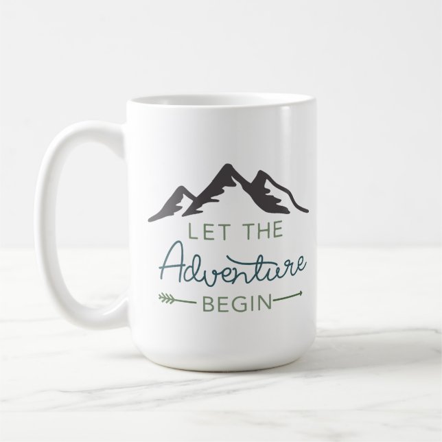 Let the adventure begin mug (Left)