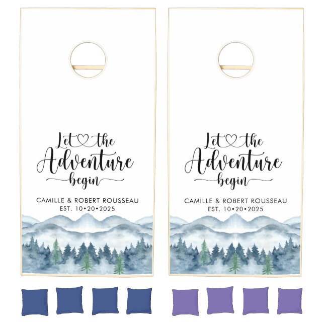 Let The Adventure Begin Newlyweds Cornhole Set (Set)