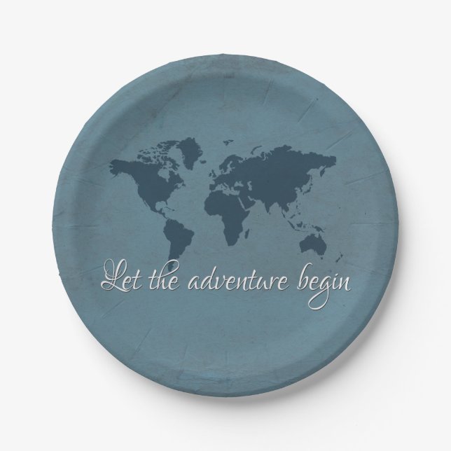 Let the adventure begin paper plates (Front)