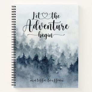 Let The Adventure Begin Personalized Forest Journa Notebook