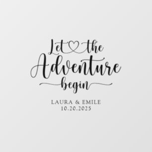 Let The Adventure Begin Personalized Wedding Wall Decal