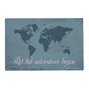 Let the adventure begin placemat
