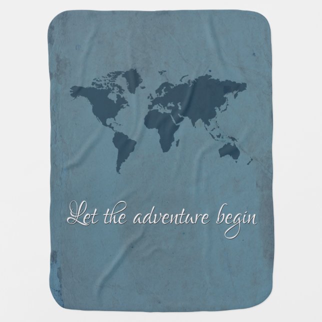 Let the adventure begin receiving blanket (Front)