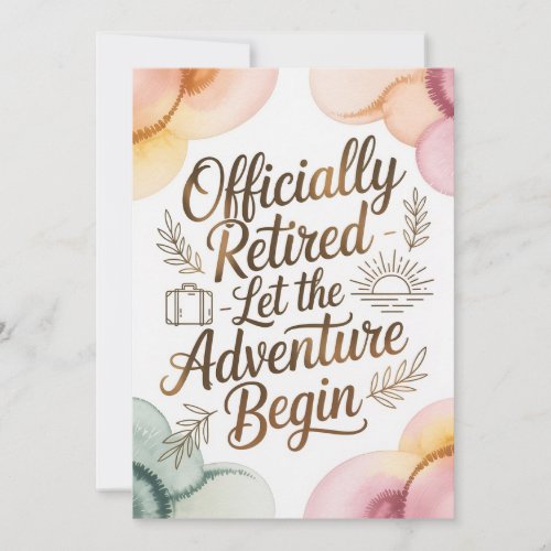 Let the Adventure Begin Retirement