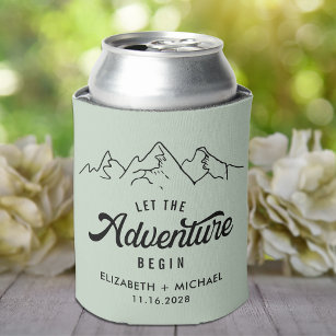 Let the Adventure Begin Wedding Can Cooler – Style #T771 – Fall