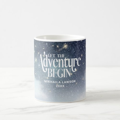 Let the Adventure Begin Starry Night Celestial Coffee Mug