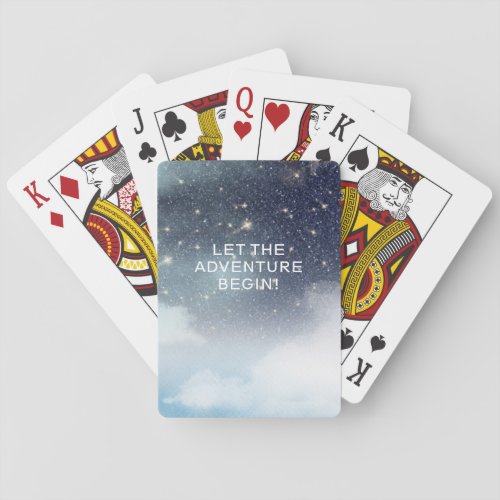 Let the Adventure Begin Starry Night Celestial  Poker Cards