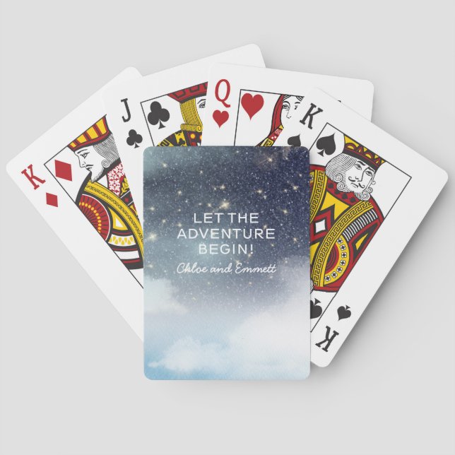 Let the Adventure Begin Starry Night Celestial  Poker Cards (Back)
