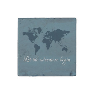 Let the adventure begin stone magnet