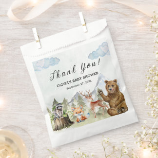 Let the Adventure Begin Thank You Baby Shower Favor Bag