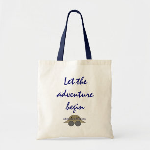 Let the adventure begin tote bag