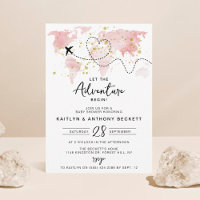 "Let The Adventure Begin!" Travel Map Baby Shower