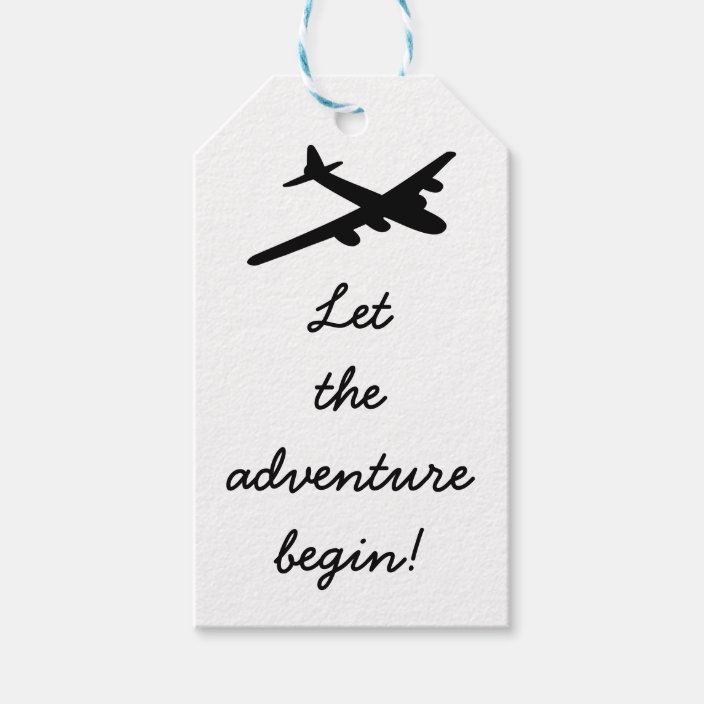 adventure begin Travel Theme Gift Tags