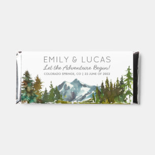 Let the Adventure Begin Wedding Candy Wrapper Hershey Bar Favors