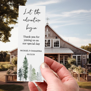 Let the Adventure Begin Wedding Favor Bookmarks