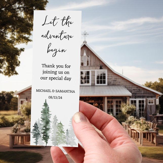 Let the Adventure Begin Wedding Favor Bookmarks (Creator Uploaded)
