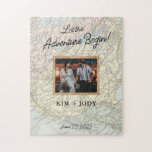 Let the Adventure Begin Wedding Photo Jigsaw Puzzle<br><div class="desc">My Let the Adventure Begin Wedding Photo jigsaw puzzle is perfect gift for a newly married could. This makes a great gift for a couple who loves to do puzzles..</div>