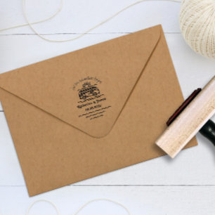 Let The Adventure Begin Wedding Rubber Stamp
