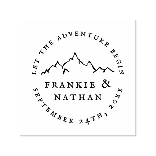 Let The Adventure Begin  Wedding Save The Date Self_inking Stamp