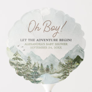 Let the Adventure Begin Woodland Baby Shower Balloon