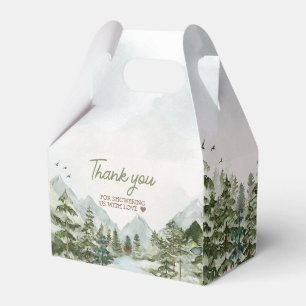 Let the Adventure Begin Woodland Baby Shower Favor Boxes