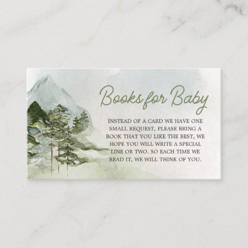 Let the Adventure Begin Woodland Books for Baby Enclosure Card