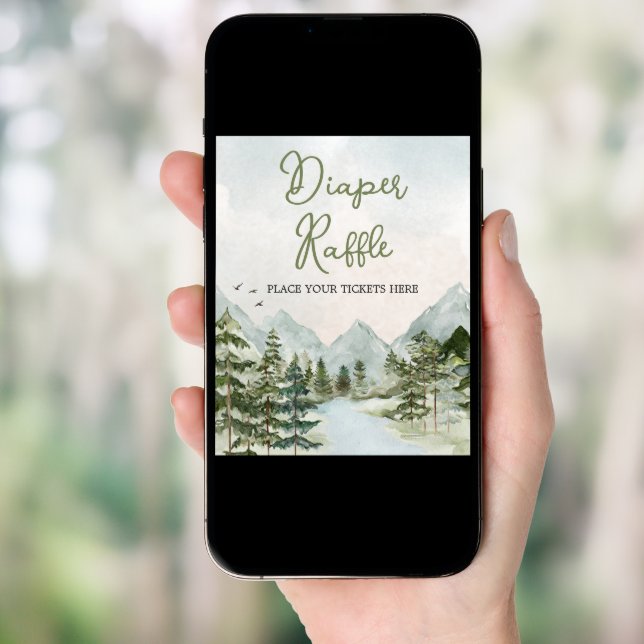 Let the Adventure Begin Woodland Diaper Raffle Poster (Front Digital)