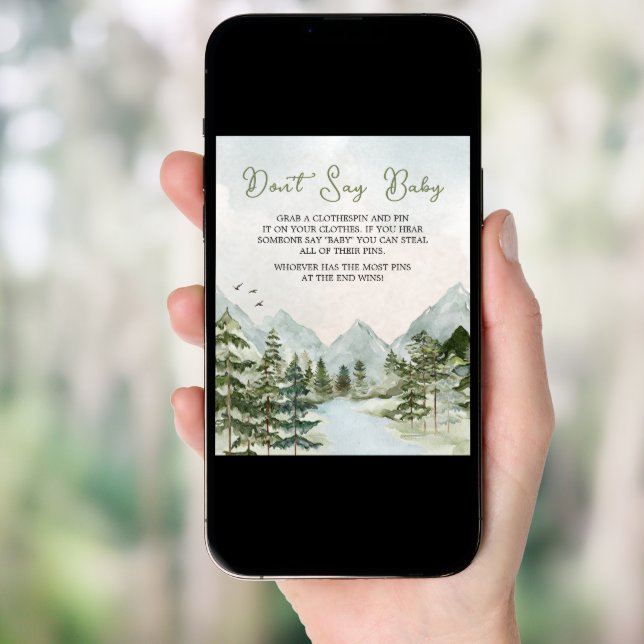 Let the Adventure Begin Woodland Don't Say Baby Poster (Front Digital)