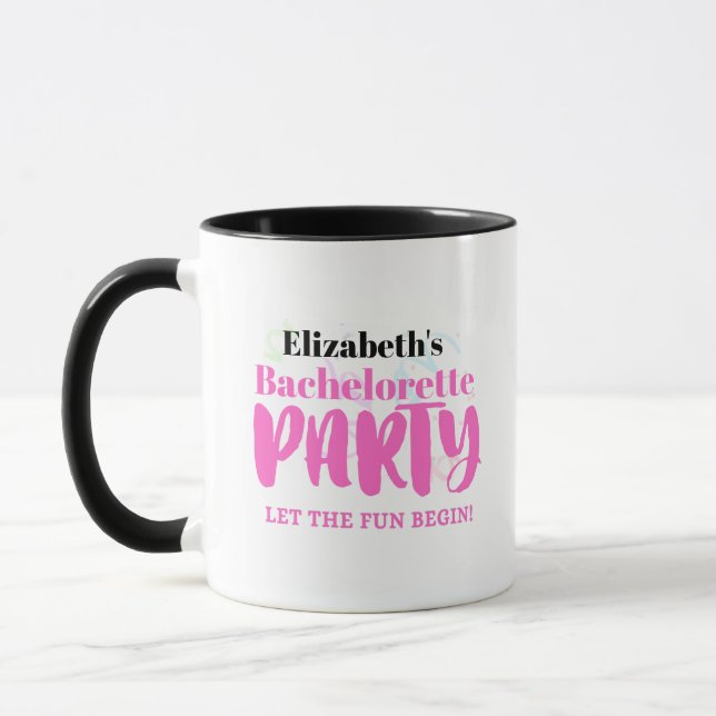 Let The Bacehelorette Party Begin Personalized Mug (Left)