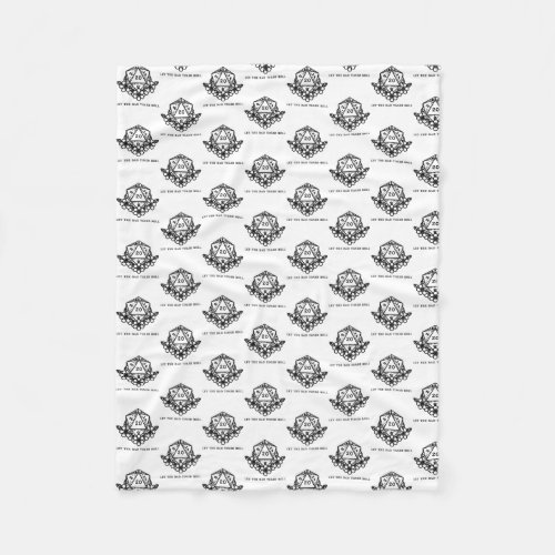 Let The Bad Times Roll Dice Fleece Blanket