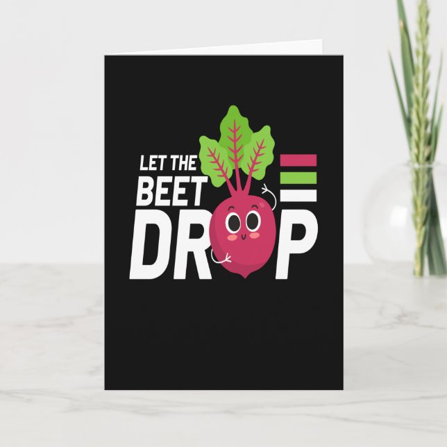 Let The Beet Drop Festival EDM Music DJ Card (Front)