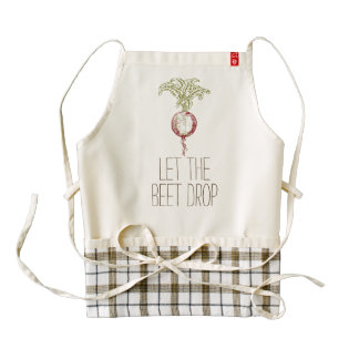 Let the beet drop funny kitchen humor hipster quot zazzle HEART apron