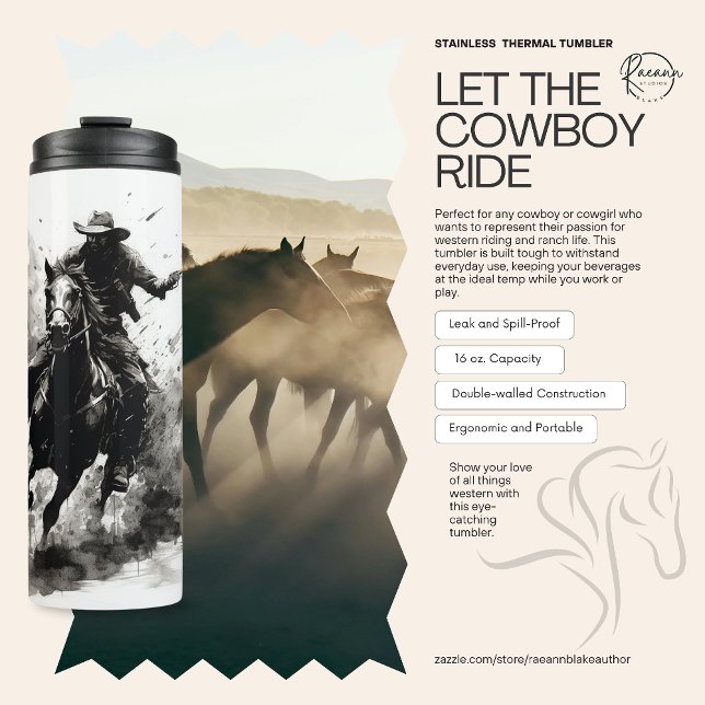 Let the Cowboy Ride Thermal Tumbler (Creator Uploaded)