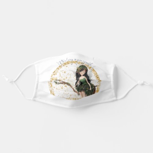 Let the Fairy in you Sparkle  Mystical Dark Hair Adult Cloth Face Mask