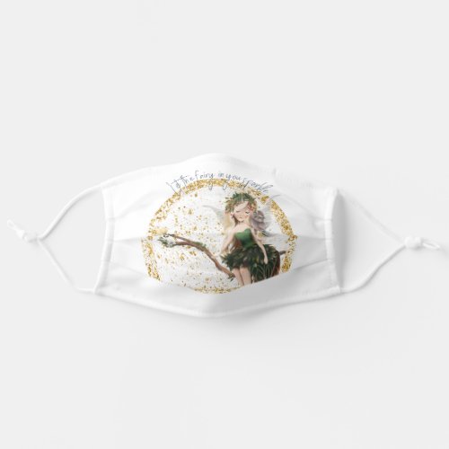 Let the Fairy in you Sparkle  Whimsical Blonde Adult Cloth Face Mask