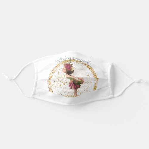 Let the Fairy in you Sparkle  Whimsical Brunette Adult Cloth Face Mask