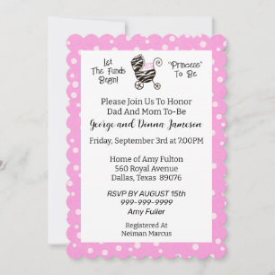 Let the Funds Begin “PRINCESS” Invitation