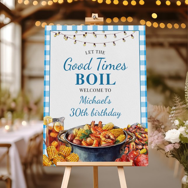 Let The Good Times Boil Seafood Birthday Foam Board (Creator Uploaded)