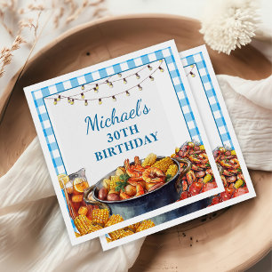Let The Good Times Boil Seafood Birthday Napkins